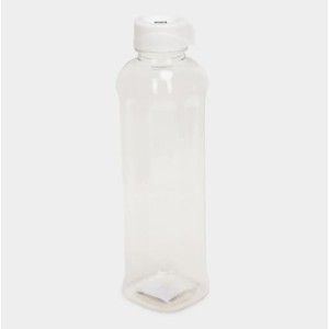 Transparent Plastic Water Bottle – 1 Liter, Slim Design with White Cap, BPA-Free Transparent Plastic Water Bottle – 1 Liter, Slim Design with White Cap, BPA-Free