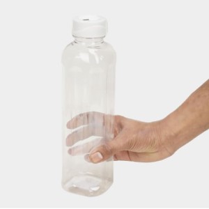 Transparent Plastic Water Bottle – 1 Liter, Slim Design with White Cap, BPA-Free Transparent Plastic Water Bottle – 1 Liter, Slim Design with White Cap, BPA-Free