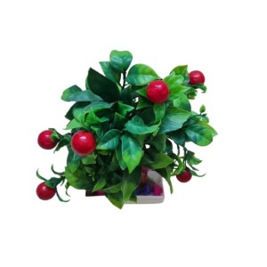 Hitech Artificial Green Cherry Bonsai with Pot for Home, Garden and Office Decor Hitech Artificial Green Cherry Bonsai with Pot for Home, Garden and Office Decor