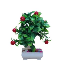 Hitech Artificial Green Cherry Bonsai with Pot for Home, Garden and Office Decor Hitech Artificial Green Cherry Bonsai with Pot for Home, Garden and Office Decor