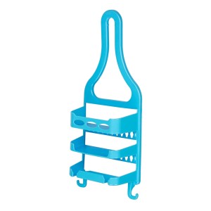 Plastic Hanging Shower Caddy – 3-Tier Bathroom Storage Organizer Rack for Toiletries & Essentials (Blue) Plastic Hanging Shower Caddy – 3-Tier Bathroom Storage Organizer Rack for Toiletries & Essentials (Blue)