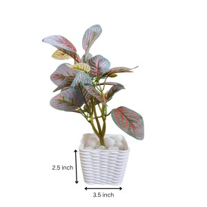 Artificial Leaf Plant with Pot Realistic Faux Greenery Home Office Decor Indoor Outdoor Artificial Leaf Plant with Pot Realistic Faux Greenery Home Office Decor Indoor Outdoor