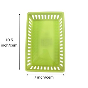 Plastic Rectangular Storage Basket Set of 4 – Multipurpose Organizer Trays for Kitchen, Office & Home Use (Green) Plastic Rectangular Storage Basket Set of 4 – Multipurpose Organizer Trays for Kitchen, Office & Home Use (Green)