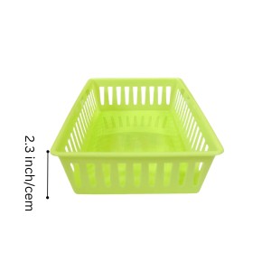 Plastic Rectangular Storage Basket Set of 4 – Multipurpose Organizer Trays for Kitchen, Office & Home Use (Green) Plastic Rectangular Storage Basket Set of 4 – Multipurpose Organizer Trays for Kitchen, Office & Home Use (Green)