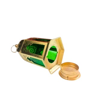 Moroccan Style Gold Lantern with Green Glass – Decorative Metal Candle Holder for Ramadan, Eid, Weddings, Home Decor & Parties – Vintage Hanging Lantern. Moroccan Style Gold Lantern with Green Glass – Decorative Metal Candle Holder for Ramadan, Eid, Weddings, Home Decor & Parties – Vintage Hanging Lantern.