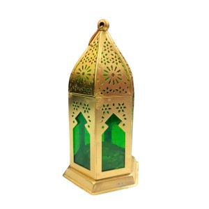 Moroccan Style Gold Lantern with Green Glass – Decorative Metal Candle Holder for Ramadan, Eid, Weddings, Home Decor & Parties – Vintage Hanging Lantern. Moroccan Style Gold Lantern with Green Glass – Decorative Metal Candle Holder for Ramadan, Eid, Weddings, Home Decor & Parties – Vintage Hanging Lantern.