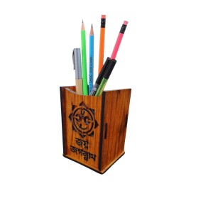 Wooden Pen Holder Stand – Pencil Cup, Makeup Brush Holder, Desk Organizer for Office, Home Decor & Art Supplies Storage Wooden Pen Holder Stand – Pencil Cup, Makeup Brush Holder, Desk Organizer for Office, Home Decor & Art Supplies Storage
