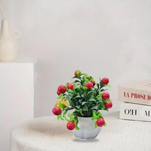 HiTechMart Artificial Cherry Fruit Plant in White Pot – Lifelike Decorative Faux Greenery for Home & Office Décor, Small Tabletop Indoor Plant HiTechMart Artificial Cherry Fruit Plant in White Pot – Lifelike Decorative Faux Greenery for Home & Office Décor, Small Tabletop Indoor Plant