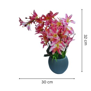 Artificial Lily Flower Bouquet for Home, Office, and Party Decor – Realistic Faux Lily Flowers Artificial Lily Flower Bouquet for Home, Office, and Party Decor – Realistic Faux Lily Flowers