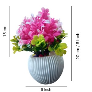HI TECH Sales Artificial Flower Plant with Pot – Pink & Green Decorative Faux Floral Arrangement for Home & Office Décor | Indoor Tabletop Decoration HI TECH Sales Artificial Flower Plant with Pot – Pink & Green Decorative Faux Floral Arrangement for Home & Office Décor | Indoor Tabletop Decoration