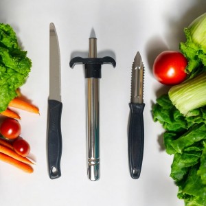 3-in-1 Kitchen Utility Set – S.S Peeler, Gas Lighter, and Veg Knife – Must-Have Tools for Every Kitchen
