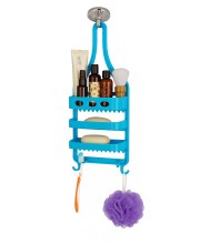 Plastic Hanging Shower Caddy – 3-Tier Bathroom Storage Organizer Rack for Toiletries & Essentials (Blue) Plastic Hanging Shower Caddy – 3-Tier Bathroom Storage Organizer Rack for Toiletries & Essentials (Blue)
