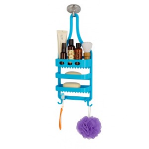 Plastic Hanging Shower Caddy – 3-Tier Bathroom Storage Organizer Rack for Toiletries & Essentials (Blue) Plastic Hanging Shower Caddy – 3-Tier Bathroom Storage Organizer Rack for Toiletries & Essentials (Blue)