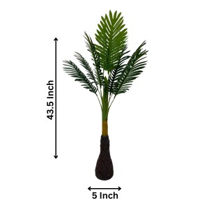 Hi Tech Sales Artificial Palm Tree Plants Standable | 10 Green Leaves, Big Ornamental Plant for Interior Decor/Home Decor/Office Decor | 43.5 inch Tall Natural Looking Tree Feel Real, Super Quality