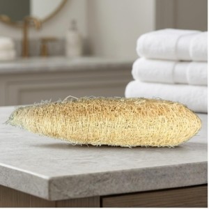 Natural Loofah Sponge for Bath & Body Scrubbing | 100% Organic Luffa Exfoliating Sponge | Eco-Friendly Shower Scrubber for Skin Care & Cleaning (Pack of 2)