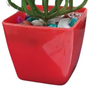 HiTechMart Artificial Succulent Plant in Red Pot – Lifelike Decorative Faux Greenery with Vibrant Pebbles for Home, Office, and Table Decor HiTechMart Artificial Succulent Plant in Red Pot – Lifelike Decorative Faux Greenery with Vibrant Pebbles for Home, Office, and Table Decor