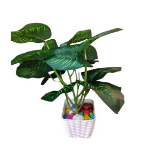 Artificial Indoor Leaf Plant with Pot – Realistic Faux Greenery, No Maintenance, Perfect for Home, Office or Shelf Décoration. Artificial Indoor Leaf Plant with Pot – Realistic Faux Greenery, No Maintenance, Perfect for Home, Office or Shelf Décoration.