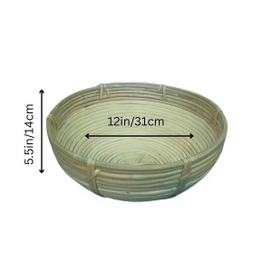 Round Bamboo Basket – Natural Woven Serving & Storage Basket for Fruit, Bread & Home Décor Round Bamboo Basket – Natural Woven Serving & Storage Basket for Fruit, Bread & Home Décor