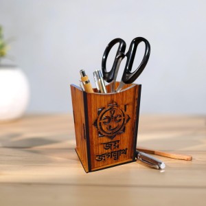 Wooden Pen Holder Stand – Pencil Cup, Makeup Brush Holder, Desk Organizer for Office, Home Decor & Art Supplies Storage Wooden Pen Holder Stand – Pencil Cup, Makeup Brush Holder, Desk Organizer for Office, Home Decor & Art Supplies Storage