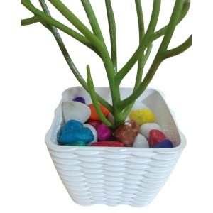 Artificial Indoor Leaf Plant with Pot – Realistic Faux Greenery, No Maintenance, Perfect for Home, Office or Shelf Décoration. Artificial Indoor Leaf Plant with Pot – Realistic Faux Greenery, No Maintenance, Perfect for Home, Office or Shelf Décoration.