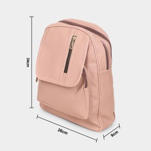 Brink Women's Pink Polyurethane Backpack - (M532) Brink Women's Pink Polyurethane Backpack - (M532)