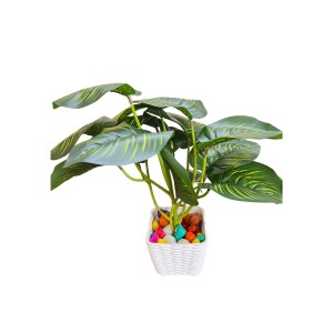 Artificial Leaf Plant with Pot Faux Greenery Potted Decorative Plant for Home Office Indoor Outdoor Décoration. Artificial Leaf Plant with Pot Faux Greenery Potted Decorative Plant for Home Office Indoor Outdoor Décoration.