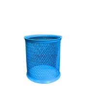 Blue Round Mesh Pen Stand Pencil Holder I Desk Organizer for Office, Study & Home | Desk Organizer for Office, Study & Home (Blue) Blue Round Mesh Pen Stand Pencil Holder I Desk Organizer for Office, Study & Home | Desk Organizer for Office, Study & Home (Blue)