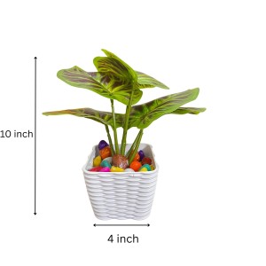 Artificial Leaf Plant with Pot Faux Greenery Potted Decorative Plant for Home Office Indoor Outdoor Décoration. Artificial Leaf Plant with Pot Faux Greenery Potted Decorative Plant for Home Office Indoor Outdoor Décoration.