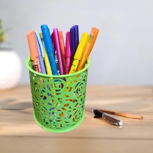 Flower Design Pen Pencil Holder | Light Green Desk Organizer for Office, Study & Home Flower Design Pen Pencil Holder | Light Green Desk Organizer for Office, Study & Home