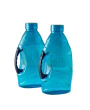 Reusable Large Capacity Water Bottle with Handle, Durable Plastic Drinking Bottle, Blue (Set of 2) (Blue) Reusable Large Capacity Water Bottle with Handle, Durable Plastic Drinking Bottle, Blue (Set of 2) (Blue)