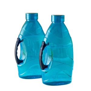 Reusable Large Capacity Water Bottle with Handle, Durable Plastic Drinking Bottle, Blue (Set of 2) (Blue) Reusable Large Capacity Water Bottle with Handle, Durable Plastic Drinking Bottle, Blue (Set of 2) (Blue)