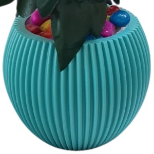 HiTechMart Artificial Blue Rose Bouquet with Decorative Vase – Elegant Faux Flowers for Home & Office Décor