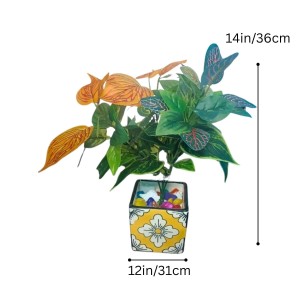 Artificial Leaf Plant (with Pot) – Realistic Faux Roses with Green Leaves, Decorative Fake Flower Stem for Home Décor, Wedding, Valentine’s Day, Anniversary & Table Centerpiece (Multicolor) Artificial Leaf Plant (with Pot) – Realistic Faux Roses with Green Leaves, Decorative Fake Flower Stem for Home Décor, Wedding, Valentine’s Day, Anniversary & Table Centerpiece (Multicolor)