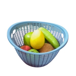 Plastic Fruit Basket with Ventilated Mesh Design – Lightweight Multipurpose Kitchen Storage Basket for Fruits & Vegetables | Durable Open Weave Basket for Home Use (Blue) Plastic Fruit Basket with Ventilated Mesh Design – Lightweight Multipurpose Kitchen Storage Basket for Fruits & Vegetables | Durable Open Weave Basket for Home Use (Blue)