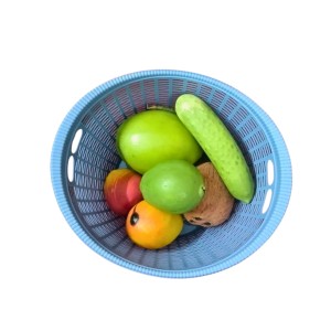 Plastic Fruit Basket with Ventilated Mesh Design – Lightweight Multipurpose Kitchen Storage Basket for Fruits & Vegetables | Durable Open Weave Basket for Home Use (Blue) Plastic Fruit Basket with Ventilated Mesh Design – Lightweight Multipurpose Kitchen Storage Basket for Fruits & Vegetables | Durable Open Weave Basket for Home Use (Blue)