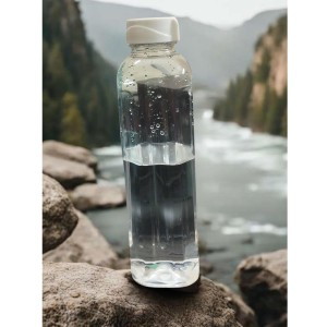 Transparent Plastic Water Bottle – 1 Liter, Slim Design with White Cap, BPA-Free Transparent Plastic Water Bottle – 1 Liter, Slim Design with White Cap, BPA-Free
