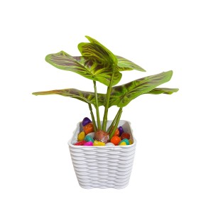 Artificial Leaf Plant with Pot Faux Greenery Potted Decorative Plant for Home Office Indoor Outdoor Décoration. Artificial Leaf Plant with Pot Faux Greenery Potted Decorative Plant for Home Office Indoor Outdoor Décoration.