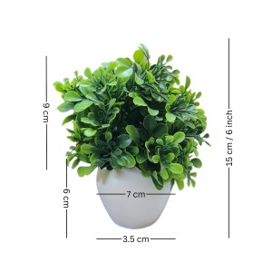 HiTechMart Artificial Green Boxwood Plant in White Ceramic Vase – Realistic Faux Desk & Tabletop Plant for Home, Office & Indoor Décor HiTechMart Artificial Green Boxwood Plant in White Ceramic Vase – Realistic Faux Desk & Tabletop Plant for Home, Office & Indoor Décor