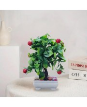 HiTechMart Artificial Bonsai Tree with Red Fruits – Lifelike Decorative Miniature Potted Plant for Home & Office Décor, Faux Greenery with Ceramic Planter HiTechMart Artificial Bonsai Tree with Red Fruits – Lifelike Decorative Miniature Potted Plant for Home & Office Décor, Faux Greenery with Ceramic Planter