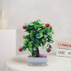 HiTechMart Artificial Bonsai Tree with Red Fruits – Lifelike Decorative Miniature Potted Plant for Home & Office Décor, Faux Greenery with Ceramic Planter HiTechMart Artificial Bonsai Tree with Red Fruits – Lifelike Decorative Miniature Potted Plant for Home & Office Décor, Faux Greenery with Ceramic Planter