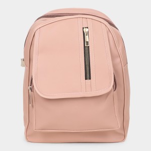 Brink Women's Pink Polyurethane Backpack - (M532) Brink Women's Pink Polyurethane Backpack - (M532)