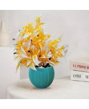 HiTechMart Artificial Yellow and White Leaf Plant in Pot – Lifelike Faux Decorative Indoor Plant for Home, Office, Tabletop, and Shelf Décor – Low Maintenance Realistic Potted Greenery HiTechMart Artificial Yellow and White Leaf Plant in Pot – Lifelike Faux Decorative Indoor Plant for Home, Office, Tabletop, and Shelf Décor – Low Maintenance Realistic Potted Greenery