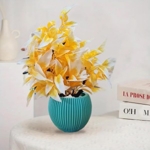 HiTechMart Artificial Yellow and White Leaf Plant in Pot – Lifelike Faux Decorative Indoor Plant for Home, Office, Tabletop, and Shelf Décor – Low Maintenance Realistic Potted Greenery HiTechMart Artificial Yellow and White Leaf Plant in Pot – Lifelike Faux Decorative Indoor Plant for Home, Office, Tabletop, and Shelf Décor – Low Maintenance Realistic Potted Greenery