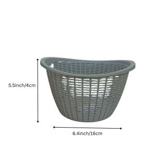 Plastic Fruit Basket with Ventilated Mesh Design – Lightweight Multipurpose Kitchen Storage Basket for Fruits & Vegetables | Durable Open Weave Basket for Home Use (Grey). (Grey) Plastic Fruit Basket with Ventilated Mesh Design – Lightweight Multipurpose Kitchen Storage Basket for Fruits & Vegetables | Durable Open Weave Basket for Home Use (Grey). (Grey)