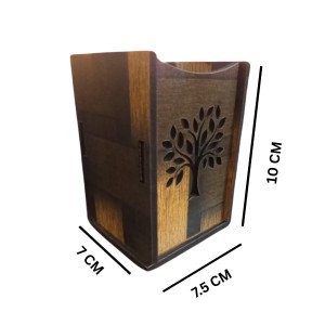Wooden Pen Holder Stand – Pencil Cup, Makeup Brush Holder, Desk Organizer for Office, Home Decor & Art Supplies Storage Wooden Pen Holder Stand – Pencil Cup, Makeup Brush Holder, Desk Organizer for Office, Home Decor & Art Supplies Storage