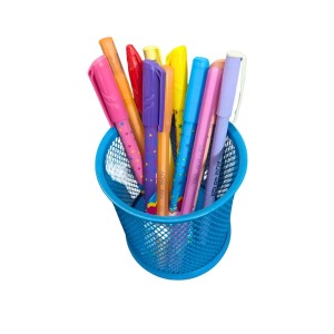 Blue Round Mesh Pen Stand Pencil Holder I Desk Organizer for Office, Study & Home | Desk Organizer for Office, Study & Home (Blue) Blue Round Mesh Pen Stand Pencil Holder I Desk Organizer for Office, Study & Home | Desk Organizer for Office, Study & Home (Blue)