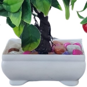 HiTechMart Artificial Bonsai Tree with Red Fruits – Lifelike Decorative Miniature Potted Plant for Home & Office Décor, Faux Greenery with Ceramic Planter HiTechMart Artificial Bonsai Tree with Red Fruits – Lifelike Decorative Miniature Potted Plant for Home & Office Décor, Faux Greenery with Ceramic Planter