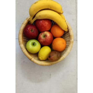 Handmade Natural Cane Basket | Round Bamboo Storage Basket for Fruits, Vegetables & Decor, Beter Jhuri Handmade Natural Cane Basket | Round Bamboo Storage Basket for Fruits, Vegetables & Decor, Beter Jhuri