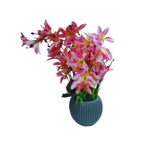 Artificial Lily Flower Bouquet for Home, Office, and Party Decor – Realistic Faux Lily Flowers Artificial Lily Flower Bouquet for Home, Office, and Party Decor – Realistic Faux Lily Flowers