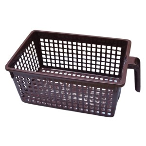 Hi Tech Sales No. 1 Basket for Fruit, vagitable, Stationary, Storage Basket & Container Small (Colour-Navy Blue, Brown, Chocolate), Plastic Handy Basket. (Brown) Hi Tech Sales No. 1 Basket for Fruit, vagitable, Stationary, Storage Basket & Container Small (Colour-Navy Blue, Brown, Chocolate), Plastic Handy Basket. (Brown)